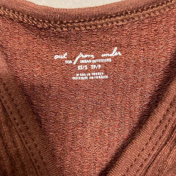 Urban Outfitters - Out From Under Brown Ribbed Crop Top | Size XS/S - Picture 2 of 6